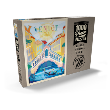 Darstellung des Puzzle Motivs Italy, Venice: (Mod Design), Vintage Poster 1000 Puzzle Schachtel Ansicht2