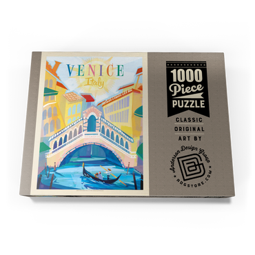 Darstellung des Puzzle Motivs Italy, Venice: (Mod Design), Vintage Poster 1000 Puzzle Schachtel Ansicht3