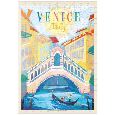 Darstellung des Puzzle Motivs puzzleplate Italy, Venice: (Mod Design), Vintage Poster 200 Puzzle