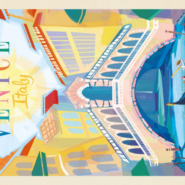 Darstellung des Puzzle Motivs Italy, Venice: (Mod Design), Vintage Poster 200 Puzzle 3D Modell