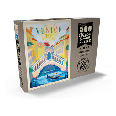 Darstellung des Puzzle Motivs Italy, Venice: (Mod Design), Vintage Poster 500 Puzzle Schachtel Ansicht2