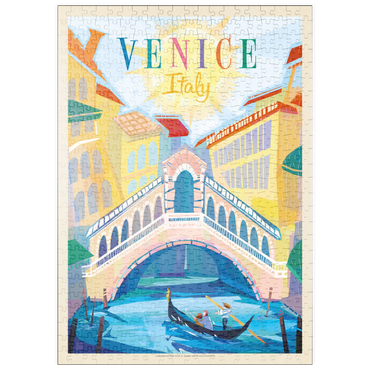 Darstellung des Puzzle Motivs puzzleplate Italy, Venice: (Mod Design), Vintage Poster 500 Puzzle