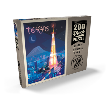 Darstellung des Puzzle Motivs Japan: Tokyo (Mod Design), Vintage Poster 200 Puzzle Schachtel Ansicht2