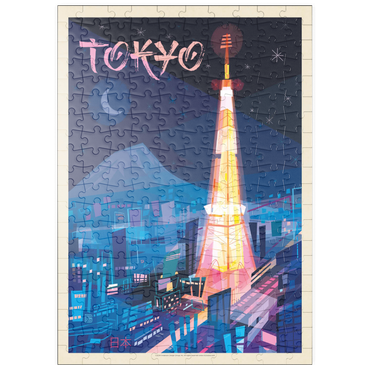 Darstellung des Puzzle Motivs puzzleplate Japan: Tokyo (Mod Design), Vintage Poster 200 Puzzle