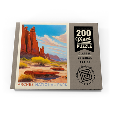 Darstellung des Puzzle Motivs Arches National Park: Park Avenue Trailhead, Vintage Poster 200 Puzzle Schachtel Ansicht3