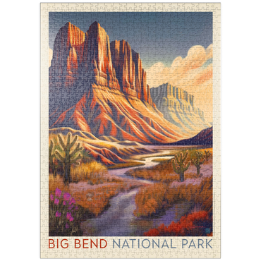 Darstellung des Puzzle Motivs puzzleplate Big Bend National Park: Wonderland, Vintage Poster 1000 Puzzle
