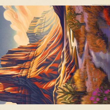 Darstellung des Puzzle Motivs Big Bend National Park: Wonderland, Vintage Poster 1000 Puzzle 3D Modell