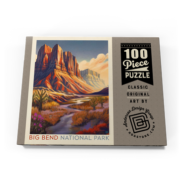 Darstellung des Puzzle Motivs Big Bend National Park: Wonderland, Vintage Poster 100 Puzzle Schachtel Ansicht3