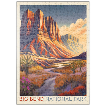 Darstellung des Puzzle Motivs puzzleplate Big Bend National Park: Wonderland, Vintage Poster 500 Puzzle