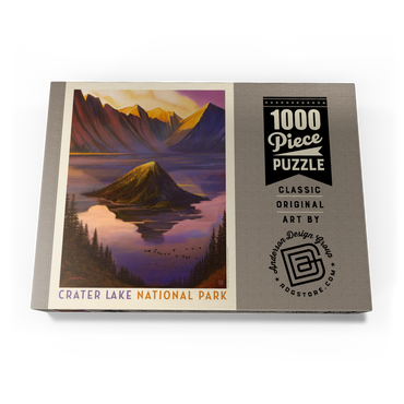 Darstellung des Puzzle Motivs Crater Lake National Park: Morning Glory, Vintage Poster 1000 Puzzle Schachtel Ansicht3