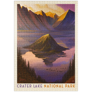 Darstellung des Puzzle Motivs puzzleplate Crater Lake National Park: Morning Glory, Vintage Poster 1000 Puzzle