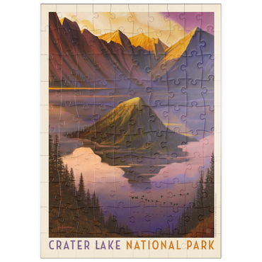 Darstellung des Puzzle Motivs puzzleplate Crater Lake National Park: Morning Glory, Vintage Poster 100 Puzzle
