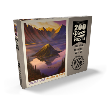 Darstellung des Puzzle Motivs Crater Lake National Park: Morning Glory, Vintage Poster 200 Puzzle Schachtel Ansicht2