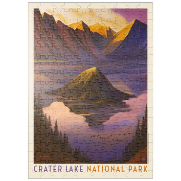 Darstellung des Puzzle Motivs puzzleplate Crater Lake National Park: Morning Glory, Vintage Poster 200 Puzzle