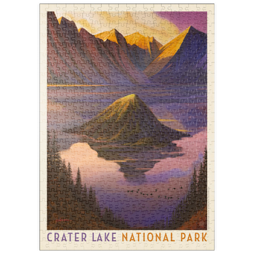 Darstellung des Puzzle Motivs puzzleplate Crater Lake National Park: Morning Glory, Vintage Poster 500 Puzzle