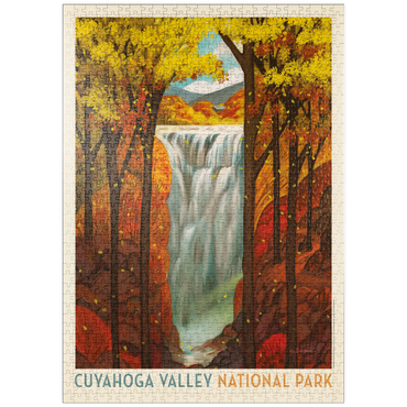 Darstellung des Puzzle Motivs puzzleplate Cuyahoga Valley National Park: Autumn Glory, Vintage Poster 1000 Puzzle