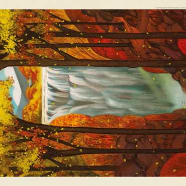 Darstellung des Puzzle Motivs Cuyahoga Valley National Park: Autumn Glory, Vintage Poster 1000 Puzzle 3D Modell