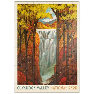 Darstellung des Puzzle Motivs puzzleplate Cuyahoga Valley National Park: Autumn Glory, Vintage Poster 100 Puzzle