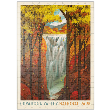 Darstellung des Puzzle Motivs puzzleplate Cuyahoga Valley National Park: Autumn Glory, Vintage Poster 200 Puzzle