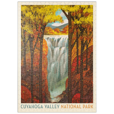 Darstellung des Puzzle Motivs puzzleplate Cuyahoga Valley National Park: Autumn Glory, Vintage Poster 500 Puzzle