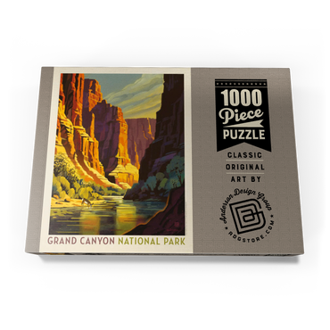 Darstellung des Puzzle Motivs Grand Canyon National Park: Refreshing Shade, Vintage Poster 1000 Puzzle Schachtel Ansicht3