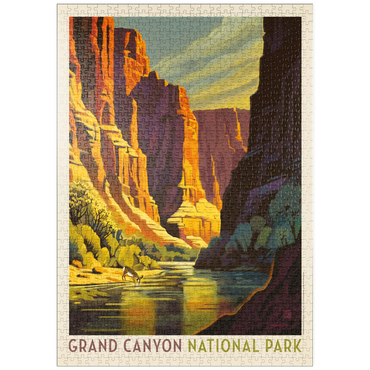 Darstellung des Puzzle Motivs puzzleplate Grand Canyon National Park: Refreshing Shade, Vintage Poster 1000 Puzzle