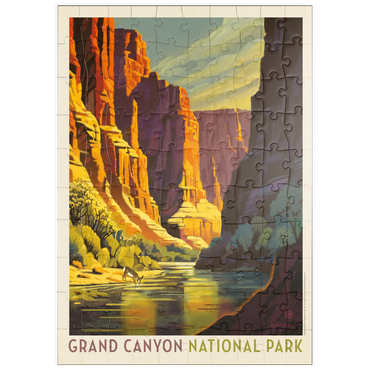Darstellung des Puzzle Motivs puzzleplate Grand Canyon National Park: Refreshing Shade, Vintage Poster 100 Puzzle