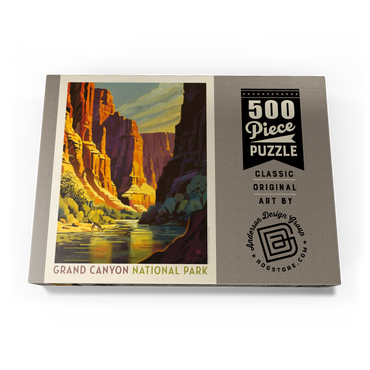 Darstellung des Puzzle Motivs Grand Canyon National Park: Refreshing Shade, Vintage Poster 500 Puzzle Schachtel Ansicht3