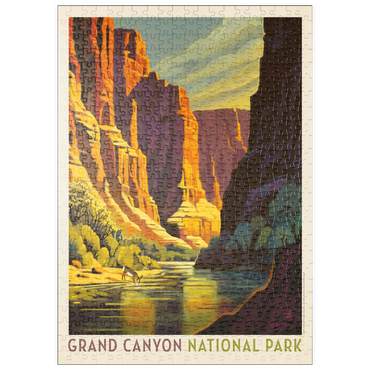 Darstellung des Puzzle Motivs puzzleplate Grand Canyon National Park: Refreshing Shade, Vintage Poster 500 Puzzle