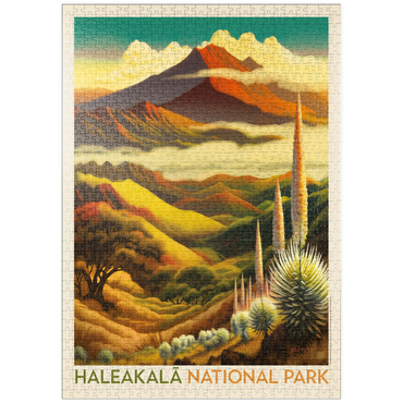 Darstellung des Puzzle Motivs puzzleplate Haleakalā National Park: Above The Clouds, Vintage Poster 1000 Puzzle