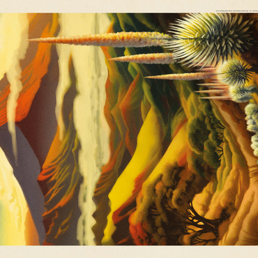 Darstellung des Puzzle Motivs Haleakalā National Park: Above The Clouds, Vintage Poster 1000 Puzzle 3D Modell