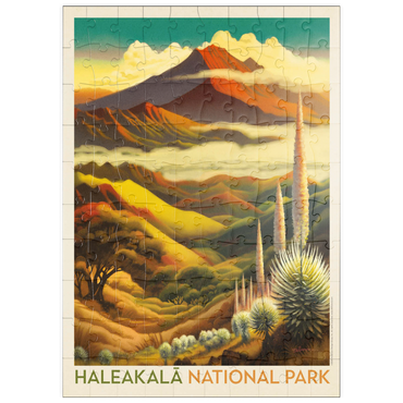 Darstellung des Puzzle Motivs puzzleplate Haleakalā National Park: Above The Clouds, Vintage Poster 100 Puzzle