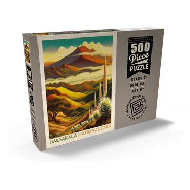 Darstellung des Puzzle Motivs Haleakalā National Park: Above The Clouds, Vintage Poster 500 Puzzle Schachtel Ansicht2