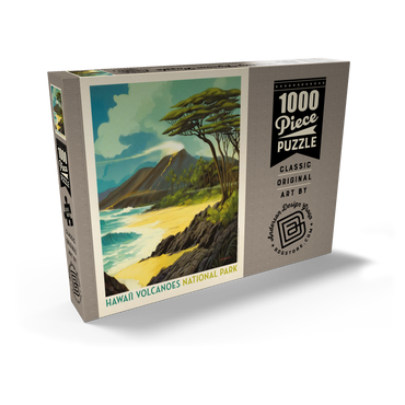 Darstellung des Puzzle Motivs Hawai'i Volcanoes National Park: Lava In The Lagoon, Vintage Poster 1000 Puzzle Schachtel Ansicht2