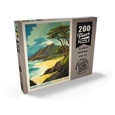 Darstellung des Puzzle Motivs Hawai'i Volcanoes National Park: Lava In The Lagoon, Vintage Poster 200 Puzzle Schachtel Ansicht2