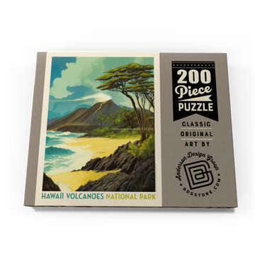 Darstellung des Puzzle Motivs Hawai'i Volcanoes National Park: Lava In The Lagoon, Vintage Poster 200 Puzzle Schachtel Ansicht3