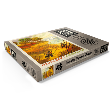 Darstellung des Puzzle Motivs Indiana Dunes National Park: Red-winged Blackbirds, Vintage Poster 100 Puzzle Schachtel Ansicht1