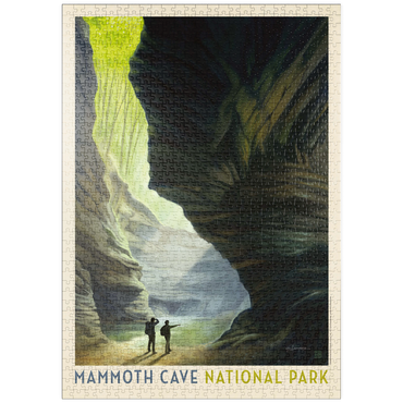 Darstellung des Puzzle Motivs puzzleplate Mammoth Cave National Park: The Light Of Day, Vintage Poster 1000 Puzzle