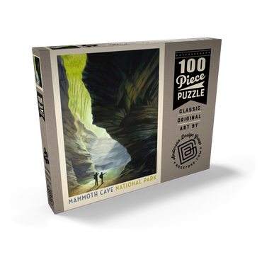 Darstellung des Puzzle Motivs Mammoth Cave National Park: The Light Of Day, Vintage Poster 100 Puzzle Schachtel Ansicht2