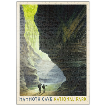 Darstellung des Puzzle Motivs puzzleplate Mammoth Cave National Park: The Light Of Day, Vintage Poster 500 Puzzle
