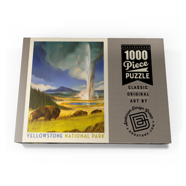 Darstellung des Puzzle Motivs Yellowstone National Park: Wonderland, Vintage Poster 1000 Puzzle Schachtel Ansicht3