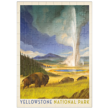 Darstellung des Puzzle Motivs puzzleplate Yellowstone National Park: Wonderland, Vintage Poster 100 Puzzle