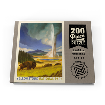 Darstellung des Puzzle Motivs Yellowstone National Park: Wonderland, Vintage Poster 200 Puzzle Schachtel Ansicht3