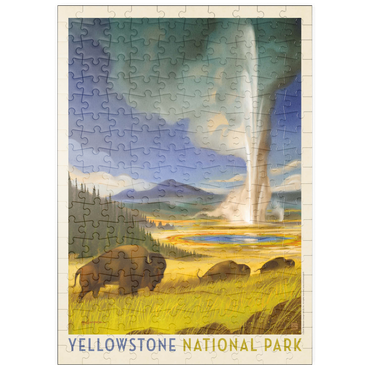 Darstellung des Puzzle Motivs puzzleplate Yellowstone National Park: Wonderland, Vintage Poster 200 Puzzle