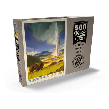 Darstellung des Puzzle Motivs Yellowstone National Park: Wonderland, Vintage Poster 500 Puzzle Schachtel Ansicht2