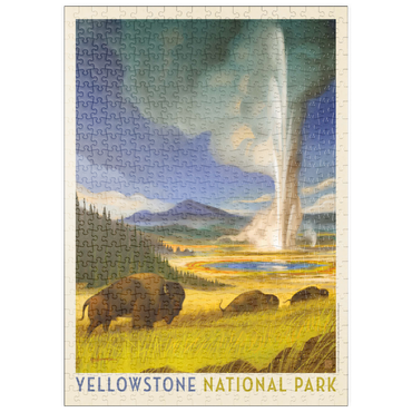 Darstellung des Puzzle Motivs puzzleplate Yellowstone National Park: Wonderland, Vintage Poster 500 Puzzle