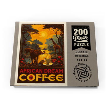 Darstellung des Puzzle Motivs African Dream Coffee, Vintage Poster 200 Puzzle Schachtel Ansicht3