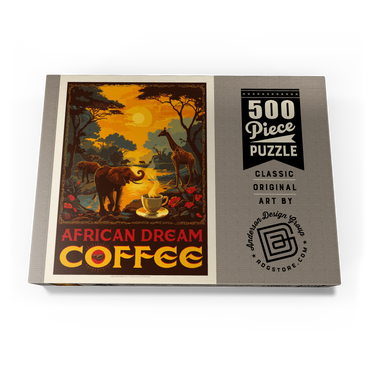 Darstellung des Puzzle Motivs African Dream Coffee, Vintage Poster 500 Puzzle Schachtel Ansicht3