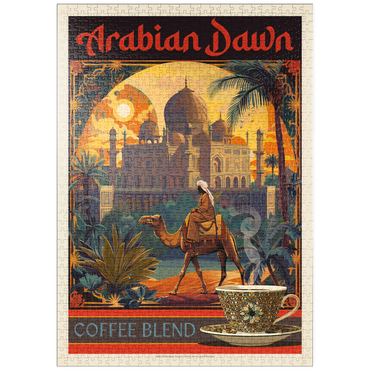 Darstellung des Puzzle Motivs puzzleplate Arabian Dawn Coffee Blend, Vintage Poster 1000 Puzzle