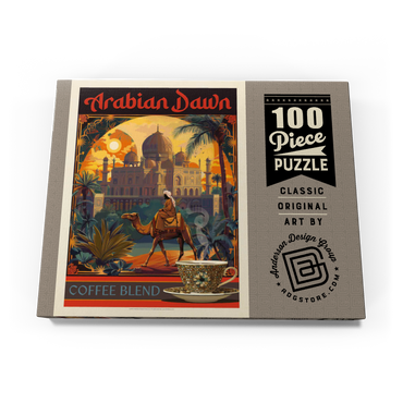 Darstellung des Puzzle Motivs Arabian Dawn Coffee Blend, Vintage Poster 100 Puzzle Schachtel Ansicht3